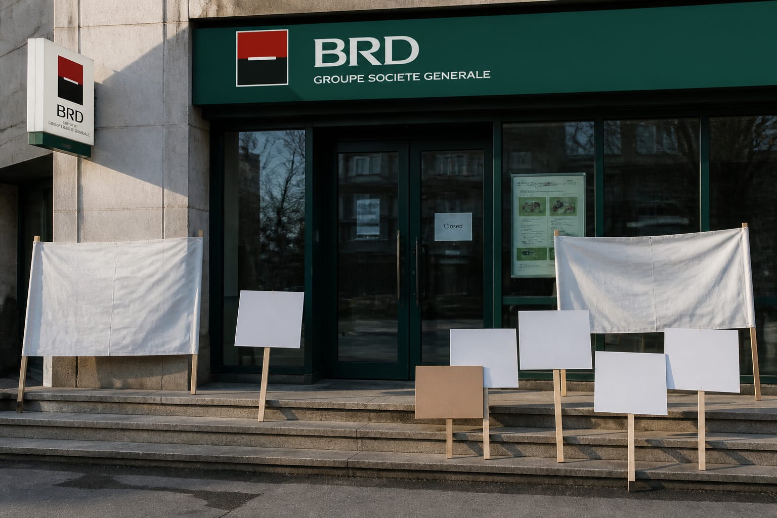 Angajații BRD intră în grevă de avertisment pe fondul negocierilor eșuate pentru contractul colectiv