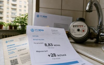 Apa s-a scumpit din nou în București. Facturile cresc în medie cu 28 de lei pe lună