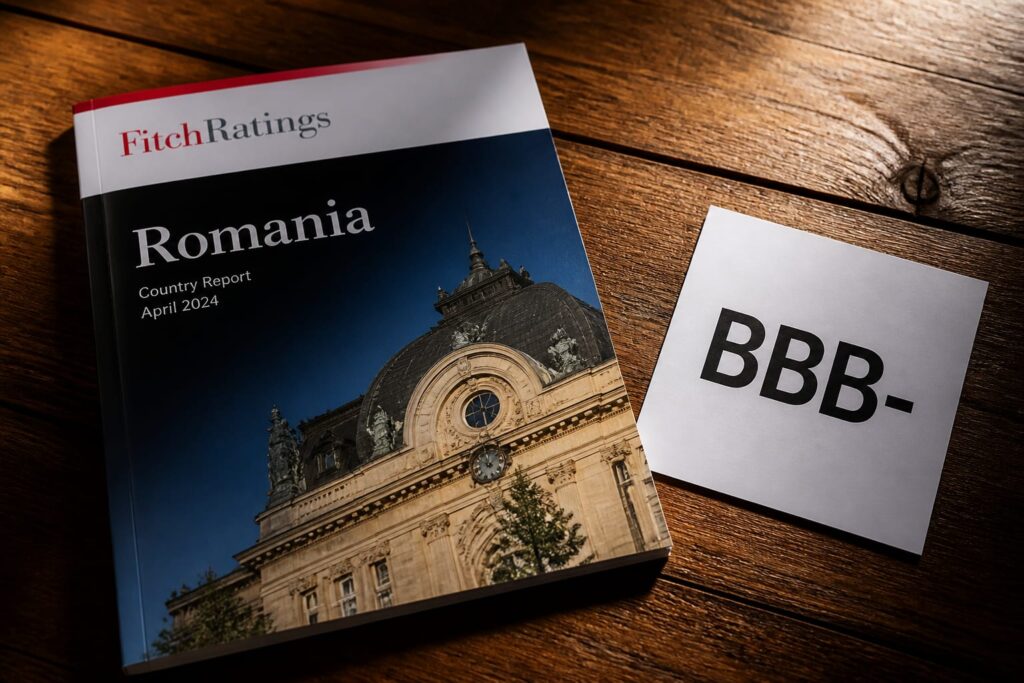 Fitch confirmă ratingul României la BBB- dar păstrează perspectiva negativă