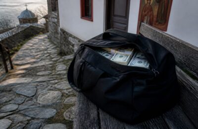 Gigi Becali a donat 3 milioane de dolari în numerar la Muntele Athos pentru călugării români