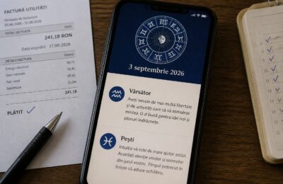 Previziuni astrologice pentru 3 septembrie 2026 referitoare la schimbările de ritm zilnic